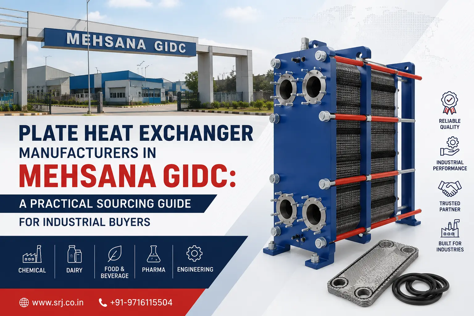 Plate Heat Exchanger Manufacturers in Mehsana GIDC for dairy, chemical and industrial applications